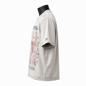 Camiseta Gráfica Extra Grande Personalizada para Hombre, Estilo Vintage, Algodón Lavado, Streetwear, Estampada, Informal, Verano, Unisex - Product Image 4