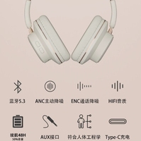 Casque de jeu sans fil 5.0 dynamique en cuir, autonomie de 20h, prêt à l'emploi, câbles et manuel inclus, circum-auriculaire SADES Whisper