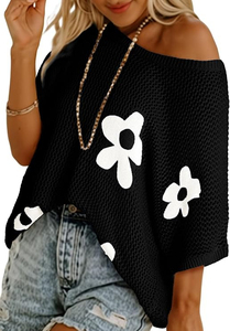 Camiseta sin mangas asimétrica de punto floral para mujer Fasmic International, 100% acrílico, informal, transpirable, estilo bohemio - Product Image 6