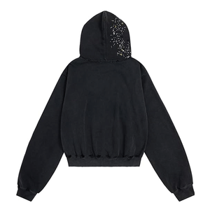 เสื้อฮู้ดซิปประดับเพชร สตรีทแวร์ผู้ชาย ผ้าฝ้าย 100% แห้งเร็ว ระบายอากาศดี เหมาะสำหรับฤดูหนาว ปรับแต่งเพชรได้ตามต้องการ ขายดี - Product Image 5