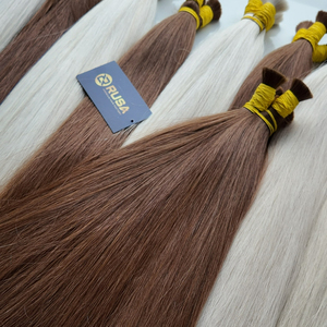 Extensions de cheveux vietnamiens en vrac, super double drawn, couleur marron, cheveux humains vierges vietnamiens, couleur tendance été - Product Image 5