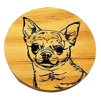 Support de téléphone multifonctionnel en bois Schnauzer avec installation adhésive réglable pour lit et bureau - Marque CALA