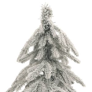Árbol de Navidad Artificial Blanco de PE de 59.1 Pulgadas, Artículo Decorativo Festivo de Metal - Product Image 4