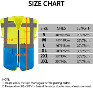 High Visibility Safety Vest Breathable Fabric Reflective Stripes For Roadside Maintenance Railway Workers Industrial Protection - Product Image 5