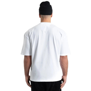 เสื้อยืดแขนสั้นผู้ชายทรงโอเวอร์ไซส์ สีพื้น คอโอ ทรงลำลอง ผ้าโพลีเอสเตอร์/คอตตอน แคนวาส ถักทอ สีน้ำตาลล้วน ด้านหน้าเรียบ - Product Image 2