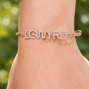 Customized Women's Luxury Name initial Diamond <b>Pendant</b> with paperclip Chain 14K 18K <b>Solid</b> <b>Gold</b> High Quality Lab Grown Diamond - Product Image 1