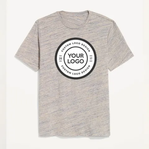 Camisetas de Hombre para la Nueva Temporada de Verano, 100% Algodón, Transpirables, de Secado Rápido, Corte Holgado, Tallas Grandes, Impresión de Logotipo Personalizado, Letra Alta en la Parte Delantera - Product Image 1