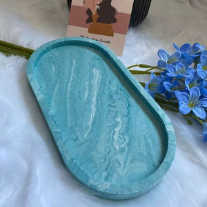 Bandeja de Servir de Resina con Acabado Artístico para Temas de Decoración Moderna, que Mejora el Espacio Habitable con una Textura Visual Única - Product Image 1