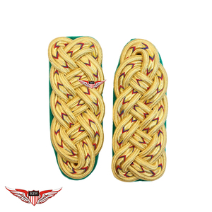 KEW Bullion Wire <b>Braided</b> Epaulettes Light Yellow Nylon Luxury Uniform <b>Accessory</b> Durable - Product Image 1