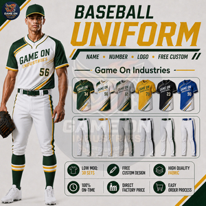 Tenue d'entraînement athlétique respirante de haute qualité : Ensemble chemise de baseball et pantalon à passepoil assorti, idéal pour la vente en gros - Product Image 4