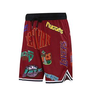 Pantalones cortos de entrenamiento de tela de malla de secado rápido, pantalones cortos deportivos de baloncesto de lona informales para hombres, personalizables con estampado o bordado - Product Image 1