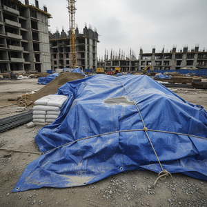 Bâche en plastique imperméable, résistante aux UV, pour usage extérieur et industriel - Product Image 3