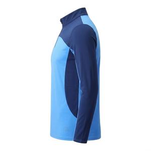 Pull de sport à manches longues pour homme avec fermeture éclair quart de tour – Haut d'entraînement athlétique respirant et léger - Product Image 2