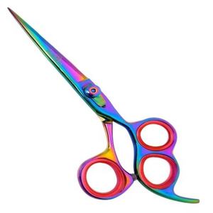 Three-Ring Multi-Plasma 6 Inch Barber <b>Scissor</b> Stainless Steel Hairdressing Salon <b>Shears</b> for Household Use - Product Image 1
