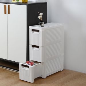 Carrello Organizzatore a 3 Ripiani con Ruote, Contenitore Sottile per Organizzazione Domestica, Spedizione Gratuita - Product Image 1