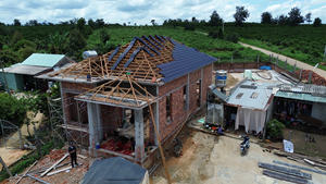 Système de toiture en acier léger Eratek STC75-75, grade G550, type léger, charpente de toit de maison résidentielle, norme JIS, acier - Product Image 4