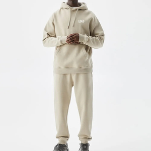 Survêtement décontracté unisexe grande taille personnalisé, coupe-vent, respirant, en coton et polyester, avec logo personnalisé, idéal pour l'hiver - Product Image 1