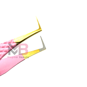 Nuevas Pinzas para Pestañas Mega Volumen, Antiestáticas, Duraderas, de Acero Inoxidable, con Punta de Fibra, Antimagnéticas, Agarre Perfecto y Cómodo, 90 Grados - Product Image 5