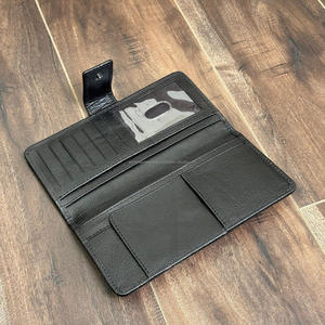 กระเป๋าสตางค์แบบยาวมีห่วงหนังวัวแท้ลำลองหนังวัวแท้แบรนด์เนมดีไซน์ใหม่2025แบรนด์ดัง - Product Image 6