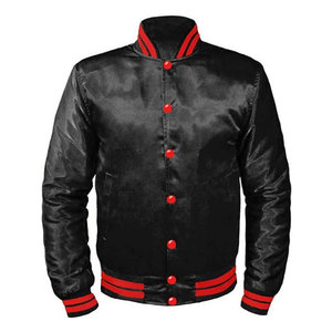 American Varsity Letterman College Baseball Bomber Satin Jacket Alpha Sorority Fraternity Greek Apparel Premium Snap <b>Button</b> - Product Image 1