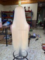 SHIN HAIRS Perruque complète en dentelle de cheveux humains en gros, 30 pouces, 100% cheveux vietnamiens bruts, couleur blonde, ultra-lisses, double épaisseur, longue longueur