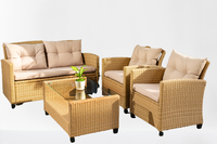 Mora Best Product - Ensemble de jardin en rotin PE moderne de haute qualité pour l'extérieur, meubles d'extérieur fabriqués au Vietnam, emballés dans une boîte en carton