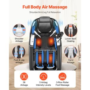 Poltrona Massaggiante Elettrica Dual Core 4D+3D Full Body in PU con SL Track Esteso, Yoga Profondo, Stretching, Comando Vocale AI e Poggiapiedi Estensibile per Gambe - Product Image 3