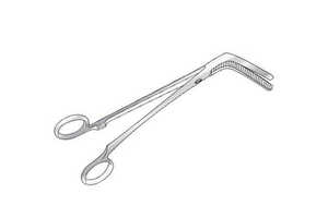 Pinces Wertheim Parametrium à dents crantées atraumatiques en acier inoxydable, courbées et droites, 254mm/360mm/233mm/203mm de long, Endochoice - Product Image 6