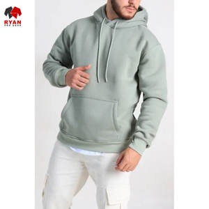 Sweat-shirts à capuche unis pour hommes, style pull-over, avec logo personnalisé, 100% coton molletonné respirant, design ODM, coupe classique, pour l'hiver - Product Image 3