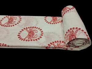 Tela de Algodón Blanco Premium con Bordado de Cangrejo Rojo, Algodón Puro Suave y Transpirable para Kurti, Vestido, Blusa y Decoración del Hogar - Product Image 3