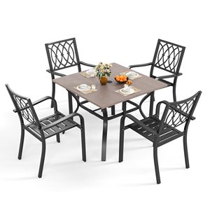 Sedia da giardino in metallo resistente con capacità di 350 libbre - Ergonomica, traspirante, per tutte le stagioni, montaggio in 30 minuti - Product Image 4