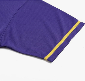 Camiseta de Béisbol Personalizada Transpirable con Logotipo Frontal, para Animadoras, con Pedrería, Cuello en V Morado, 100% Poliéster - Product Image 3