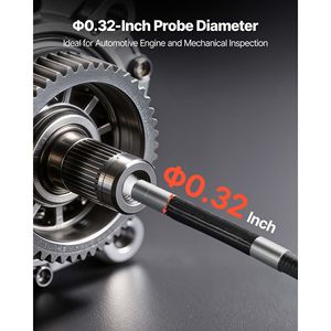 Endoscope articulé à 360 degrés à 4 voies, caméra boroscope, écran HD IPS de 6 pouces, objectif 1920 x 1080, zoom 8x pour outils d'inspection automobile - Product Image 6