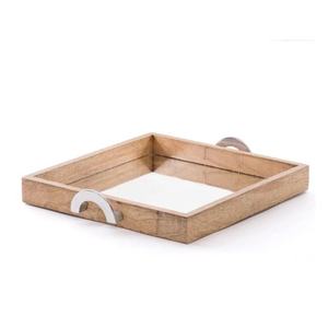 Plateau de service décoratif en métal moderne et traditionnel, créatif pour la maison et la restauration, décoration de table - Product Image 1