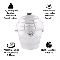 Fabricant Indien – Cuiseur Vapeur Commercial à Quatre Plateaux en Aluminium pour Idli avec Couvercle – Ustensile de Cuisine Professionnel – Vente en Gros