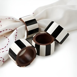 Fresh Arrival Wood Resin Napkin Ring Creative Design Epoxy Resin Napkin Ring Shape Model Pattern at affordable wholesale price - Product Image 2
