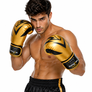 High Quality Leather Boxing <b>Gloves</b> Sparring Training Gear Secure Wrist Support for Closure Custom Design Unisex - Product Image 3