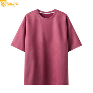 Camiseta de Gamuza Extra Grande Personalizada para Hombre, Algodón Grueso, Hombros Caídos, Estilo Urbano, Alta Calidad, Hip Hop, Corte Holgado - Product Image 3