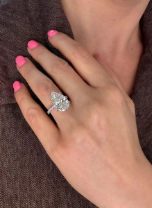 Luxury 7 Carat Pear Cut Engagement <b>Ring</b> VVS2 IGI Lab Diamond 925 Sterling Silver <b>Customized</b> Engagement <b>Ring</b> - Product Image 4