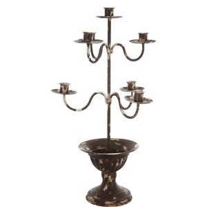 Candelabro Moderno de Metal con Cinco Brazos, Portavelas Vintage para Mesa de Comedor y Sala de Estar - Product Image 1