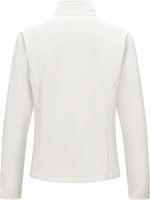 Veste softshell zippée pour femme, coupe ajustée, doublée en polaire, chaude, respirante, idéale pour la gym, couleur blanche, automne-hiver