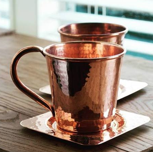 Taza de Cobre Martillado Artesanal, Perfecta para Café de la Mañana y Bebidas Calientes, con Asa Curva Resistente para Moscow Mules - Product Image 3