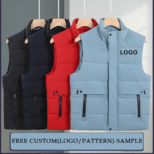 Custom Logo Unisex Padded Outdoor Sleeveless <b>Jacket</b> Men's Glossy Puffer Vest Men's Winter Coat - Product Image 6