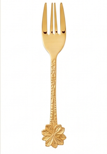 Ensemble de couverts plaqués or avec manche floral, cuillère, fourchette, couteau, métal, design glamour, pour la vaisselle de mariage - Product Image 4