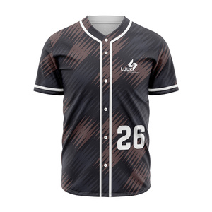 Sublimated Baseball Jersey Full <b>Button</b> Softball Uniform <b>Half</b> Sleeve <b>Shirt</b> Custom Team Logo Sportswear Wholesale Price - Product Image 5