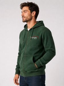 Heavyweight Cotton Fleece Full <b>Zip</b> <b>Hooded</b> Sweatshirt Casual top quality best fashion Streetwear Jacket Supplier Style - Product Image 2