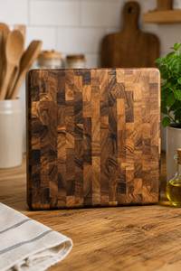 Modern Raw Rectangle <b>Wooden</b> Chopping Board With Handle Kitchen Cutting <b>Block</b> For Vegetables Cheese Food Prep Chopping Board - Product Image 4