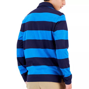 Camiseta de Rugby Personalizada para Hombre, Diseño Sólido con Logotipo Estampado en la Parte Delantera, Manga Larga, 100% Algodón, Superventas - Product Image 3