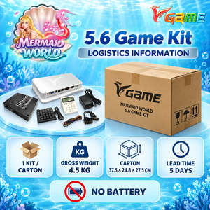 Kit de jeu VGAME Mermaid World 5.6 avec thème sirène 3D et jeu de pierre, papier, ciseaux pour projets d'arcade - Product Image 4