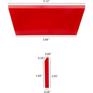 Confezione da 2 lame di ricambio per raschietto da 5,1x2 pollici per la pulizia di vetri, porte doccia, finestrini auto, serigrafia R - Product Image 2